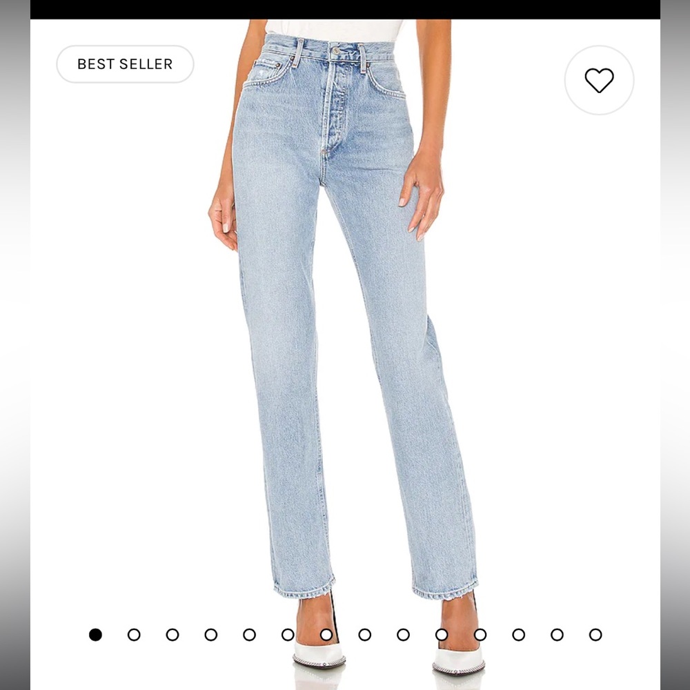 Agolde Lana straight Jean in riptide size 25
